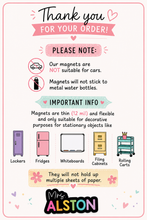Load image into Gallery viewer, Custom Whiteboard Magnets (Bright or Pastel)