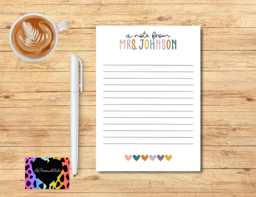 Custom a note from Boho Notepads