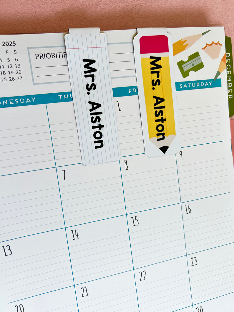 Custom Planner Bookmark Magnets (set of 2)