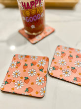 Load image into Gallery viewer, Strawberry Daisy Coaster with Non-Slip Bottom