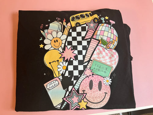 Back to school tee (black)
