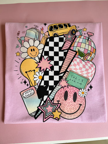 Back to school tee (PINK)