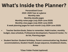 Load image into Gallery viewer, Personalized Teacher Planner 2024-2025