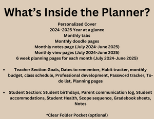 Personalized Teacher Planner 2024-2025