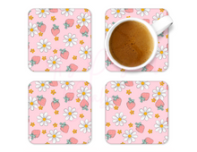 Load image into Gallery viewer, Strawberry Daisy Coaster with Non-Slip Bottom