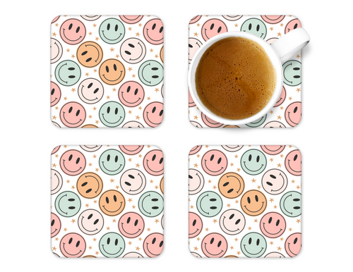 Smiley Coaster with Non-Slip Bottom (Copy)