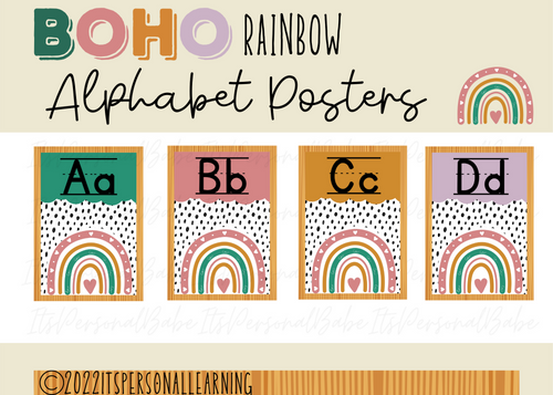Boho Rainbow Alphabet 001 DIGITAL DOWNLOAD